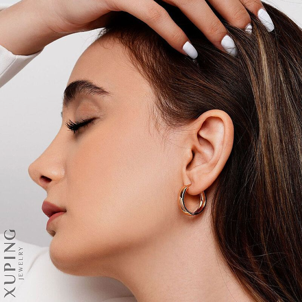 گوشواره حلقه ای آینه ای ژوپینگ 012042