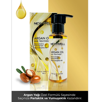 روغن آرگان نیوول HAIR TRATMENT مناسب انواع مو حجم 100 میل