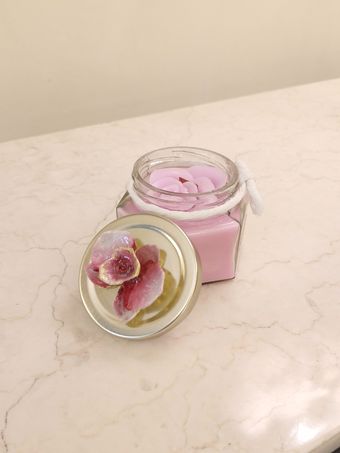 شمع معطر 6 ضلعی کوچک