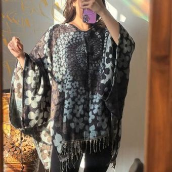 پانچو مزونی دست دوز زنانه کد RV2006