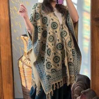 پانچو مزونی دست دوز زنانه کد RV2007