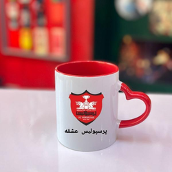 ماگ دسته قلبی پرسپولیس رو عشقه