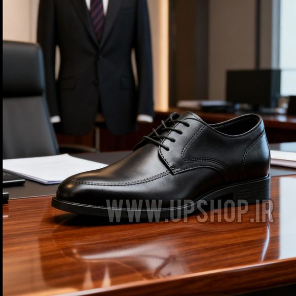 کفش چرم مردانه چرم مجلسی مدل ساعتی