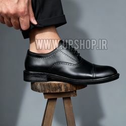 کفش طبی مردانه بروژ بندی طرح دوتیکه مناسب اداری روزمره