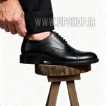 کفش مردانه چرم رسمی اداری بندی طرح دوتیکه