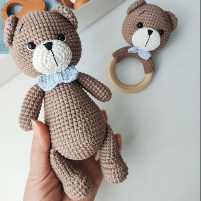 ست عروسک و جغجغه بافت تدی