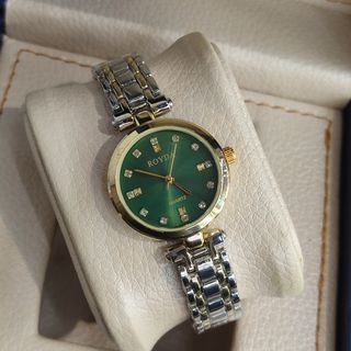 ساعت مچی زنانه royda صفحه سبز کلاسیک کد9800