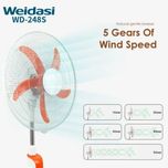 پنکه ایستاده شارژی 18 اینچ ویداسی مدل weidasi WD-248 با چراغ LED