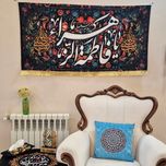 پرچم مخمل فاطمیه طرح گل