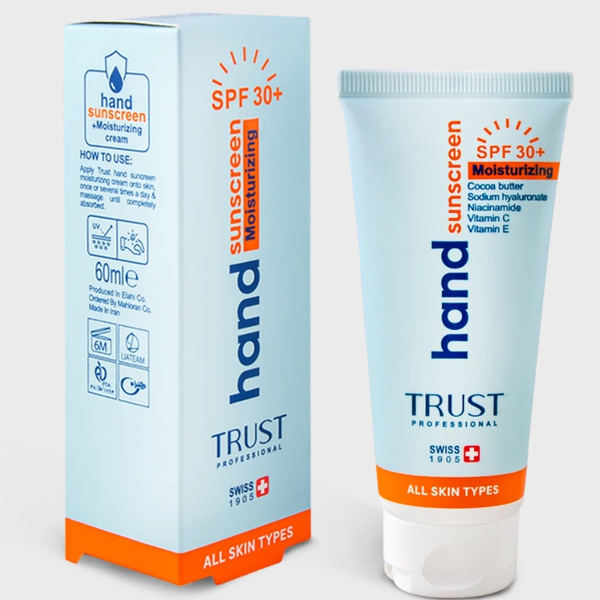 کرم تخصصی دست ضدآفتاب و آبرسان +SPF30 بی‌رنگ تراست