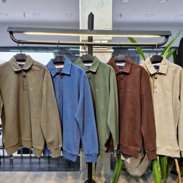 بافت سلانیک سه دکمه یقه دار