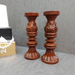 جا شمعی چوبی مدل رزا