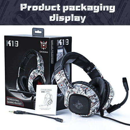 هدفون گیمینگ اونیکما مدل K19 camo white