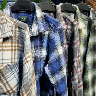 پیراهن پشمی چهارخونه