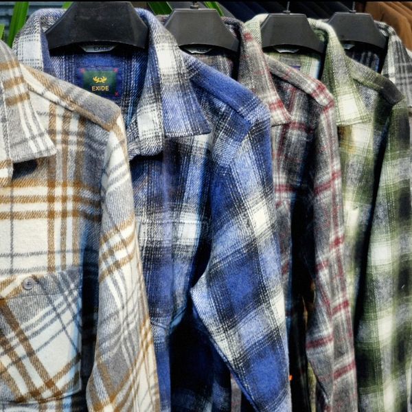 پیراهن پشمی چهارخونه