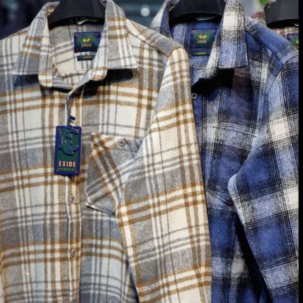 پیراهن پشمی چهارخونه