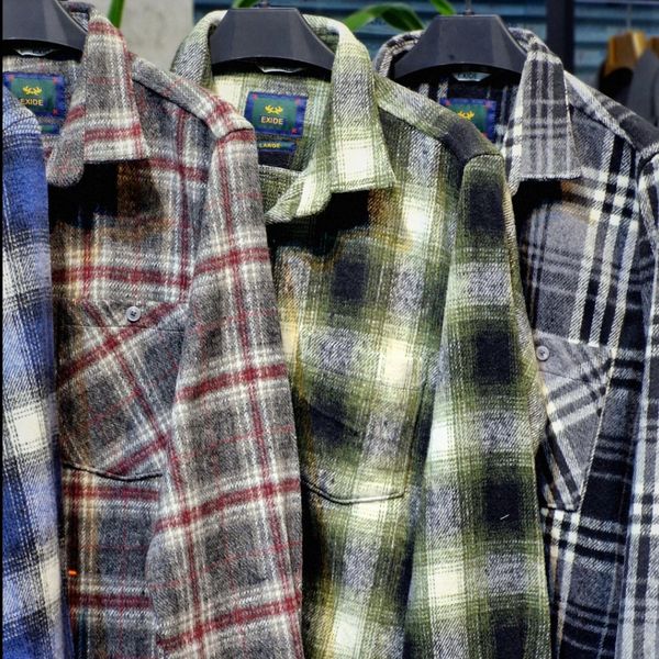 پیراهن پشمی چهارخونه