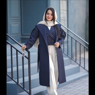 ست ترنج کت و بارونی وست بلند کلاه دار
