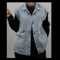 وست جین زنانه جیب کیسه ای