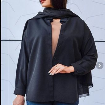 شومیز بیسیک زنانه نخی مشکی