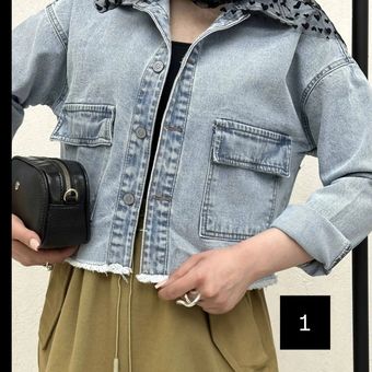 کراپ کت جین زنانه جین اصل درجه یک