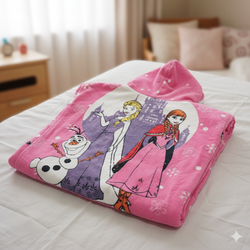 حوله پالتویی بچگانه سایز 100 طرح السا وانا