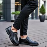 کفش مردانه طبی چرم خارجی مدل جردن  دوردوخت و اشترابل دوزی