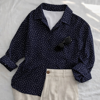 شومیز زنانه بوگاتی یقه انگلیسی فری سایز