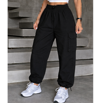 شلوار کارگو مشکی بهاره مینرال