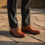 کفش چرم رسمی اداری مجلسی مردانه طرح بروژ Bruges رویه چرم خارجی قالب استاندارد ظریف بادوام Up31