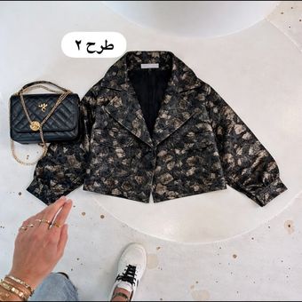 کت زنانه ژاکارد درجه یک دکمه دار