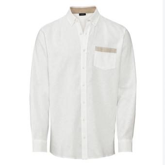 پیراهن آستین بلند مردانه لینن برند لیورجی مدل 2018