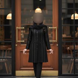 مانتو مجلسی لوکس ژاکارد مزونی مدل شیک س کد 106