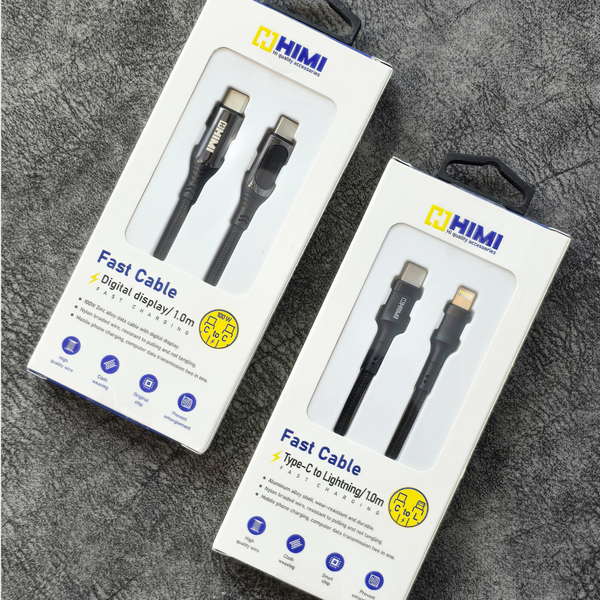 کابل شارژ کنفی دو سر تایپ سی گارانتی دار برند Himi(هیمی)