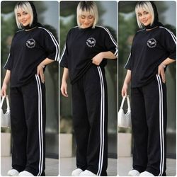 ست تیشرت شلوار پنبه گلکسی مدل الیش ب کد 118