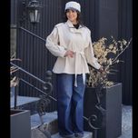 بارونی کتان پرادا جلو زیپ