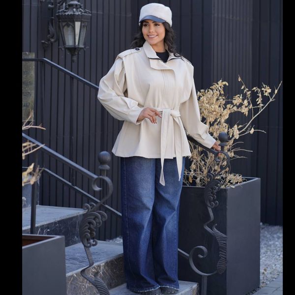 بارونی کتان پرادا جلو زیپ