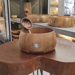 کاسه چوبی 20*10 گردو Curve | انتخاب خاص برای میز پذیرایی