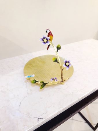 پیش  دستی طوطی برنجی