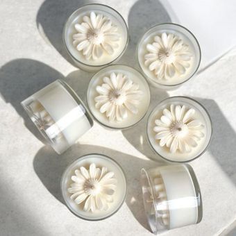 شمع جار گل بابونه (مارگاریت)