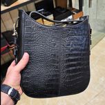 کیف دوشی چرم زنانه الماچرم مدل پرستو