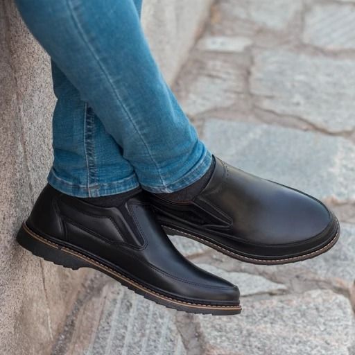 کفش طبی مردانه لژدار  کد mh قالب استاندارد