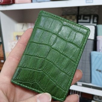 جاکارتی چرم طبیعی بدون دکمه طرح کروکدیلی