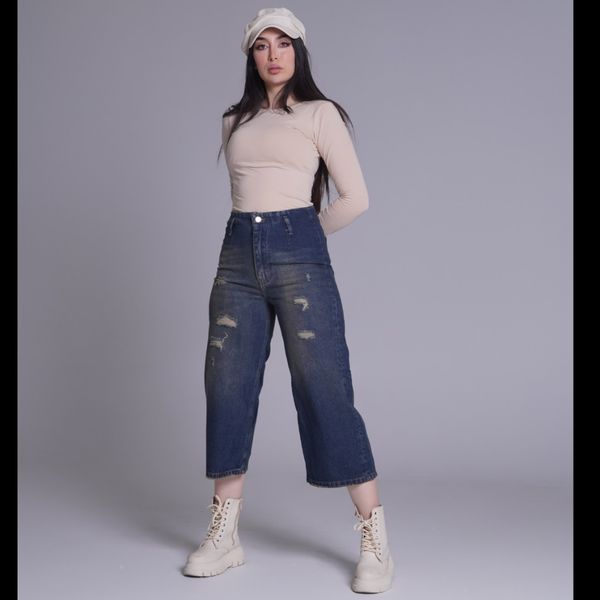 شلوار جین واید لگ قد88 کد 2585