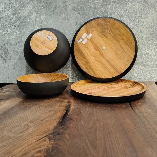 پلیت پذیرایی چوب گیلاس مگنتی | سایز 26 سانتی‌متر