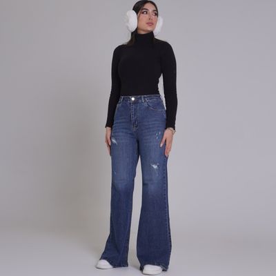 شلوار جین فلر بگ پارچه کش کد3107