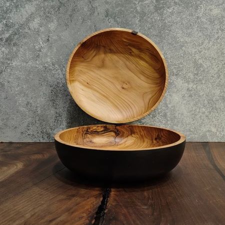 کاسه پذیرایی چوب گیلاس | سایز 21×5 سانتی‌متر