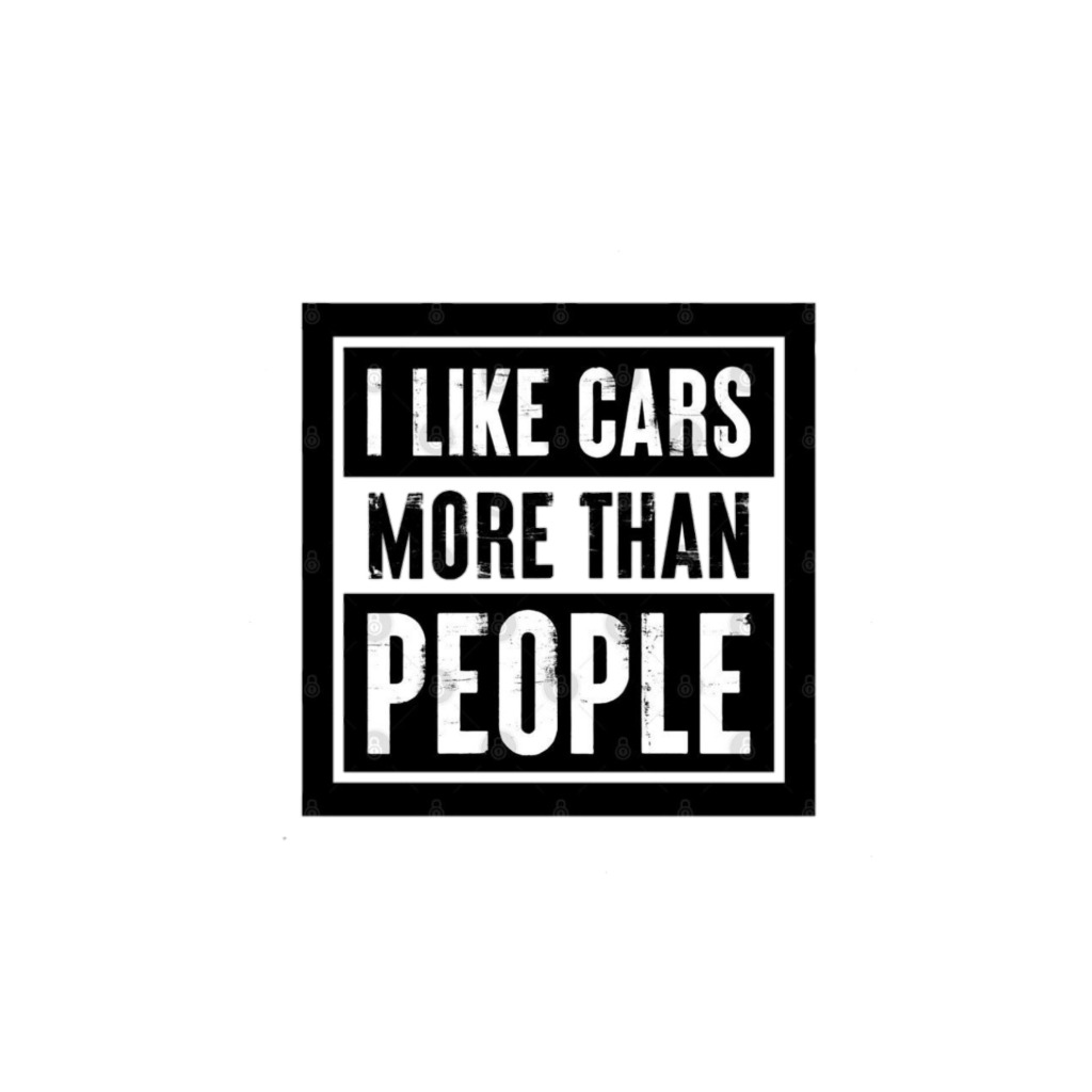 استیکر ماشین مدل عاشق ماشین هام بیشتر تا مردم 