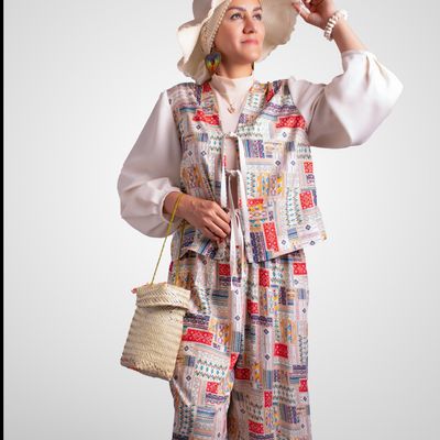 کت و دامن شلواری باتیک هند اصل