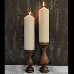 شمعدان سلطنتی چوبی دیاکو | 15 سانت | مناسب شمع پهن و بلند